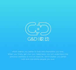 G&D敢动品牌设计  双手 蓝色 科技LOG