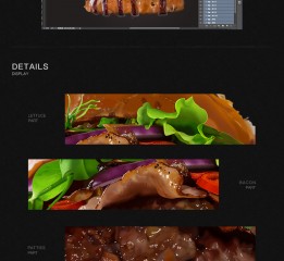 PS绘制写实汉堡包