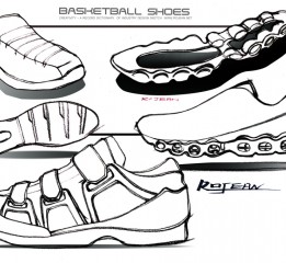 一组运动鞋设计手绘（高清、无码、无