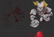 《小丑回魂2017》电影插画海报设计