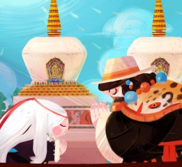 东宣文化《卡地卡哇寺》动画插图设计