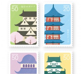 日本元素邮票胶带设计