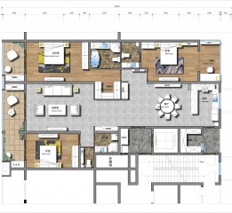 現(xiàn)代摩登中式平層設(shè)計