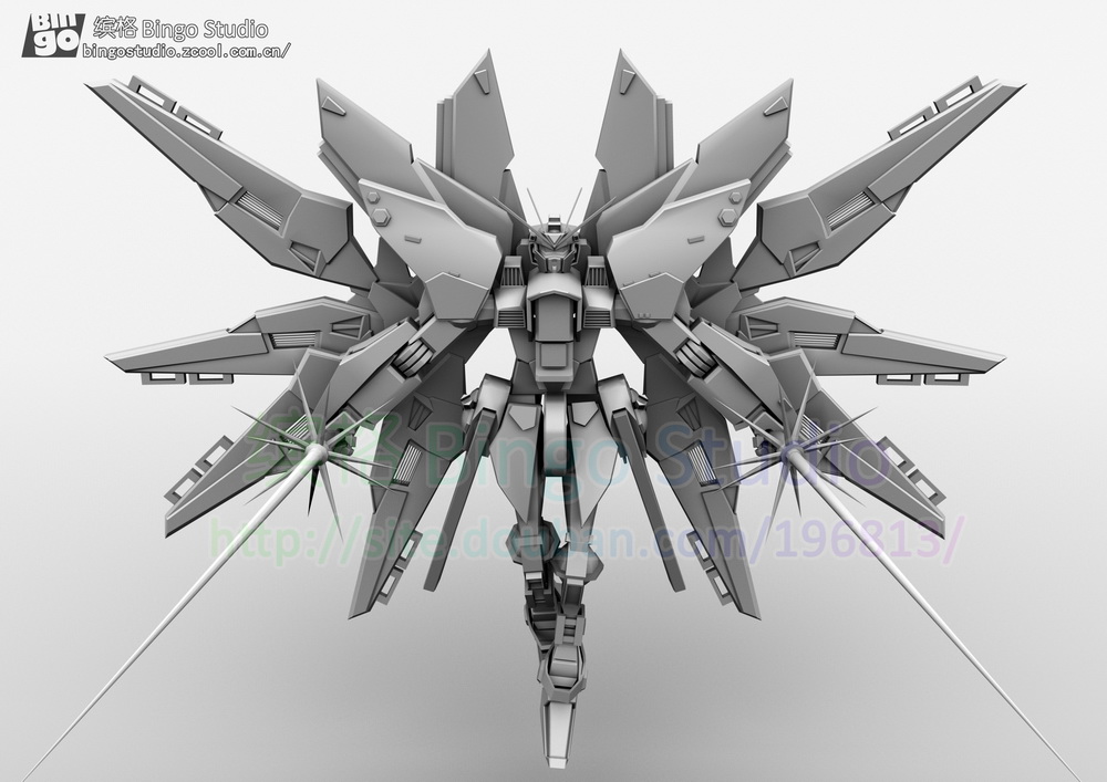 学员零基础学期一周作品maya建模高达-机械/交通-三维