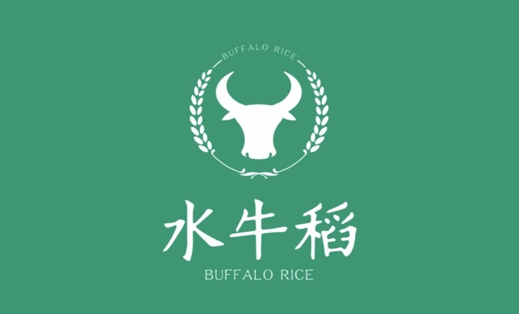 原阳大米水牛稻标志设计