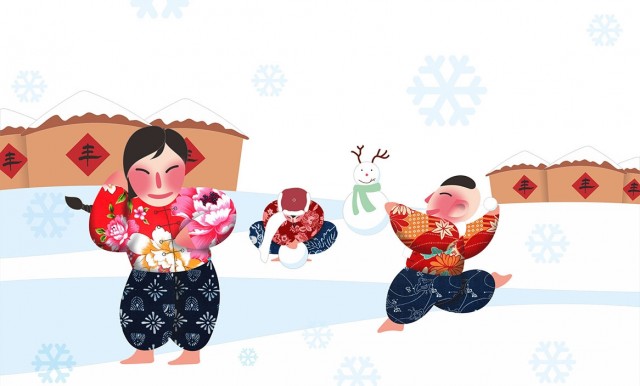 原阳大米水牛稻插画设计3