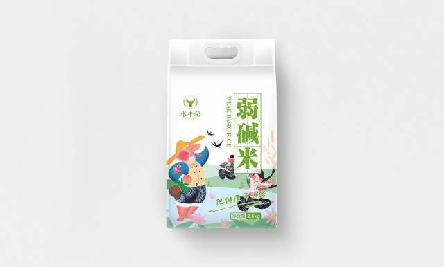 原阳大米水牛稻包装设计