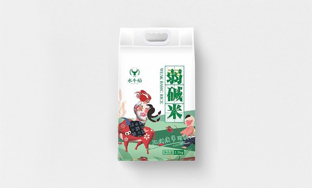 原阳大米水牛稻包装设计1