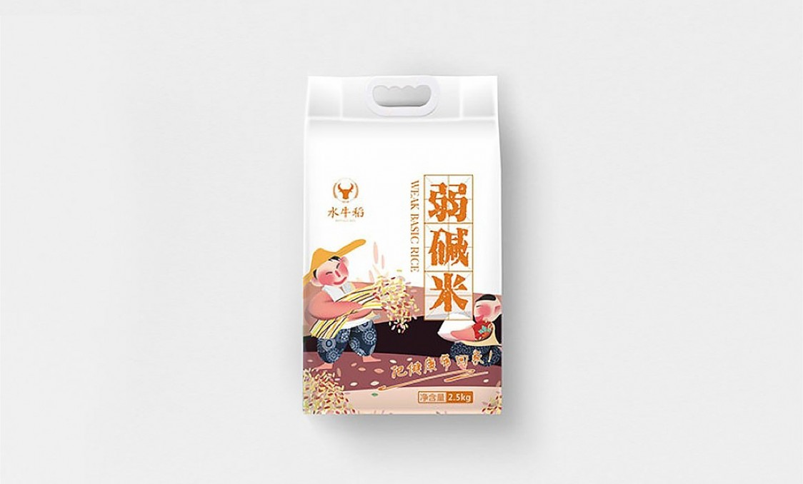 原阳大米水牛稻包装设计2