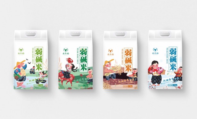 原阳大米水牛稻包装设计4