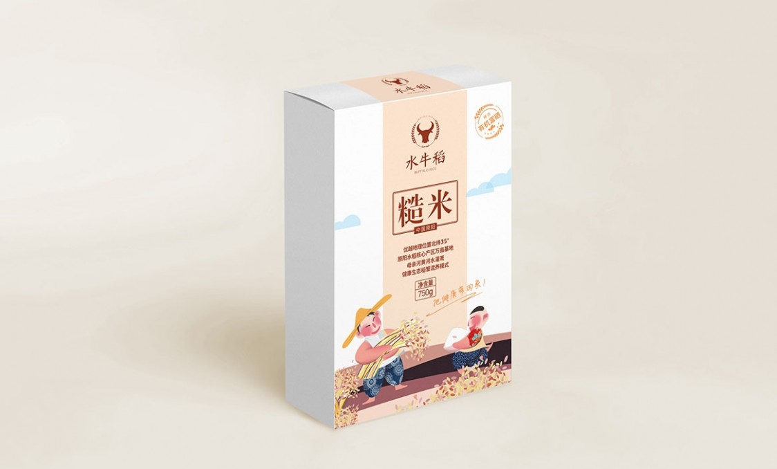 原阳大米水牛稻包装设计7