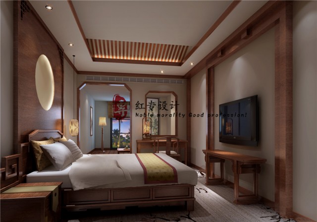 海口星级酒店设计公司-红专设计|茗山居酒店