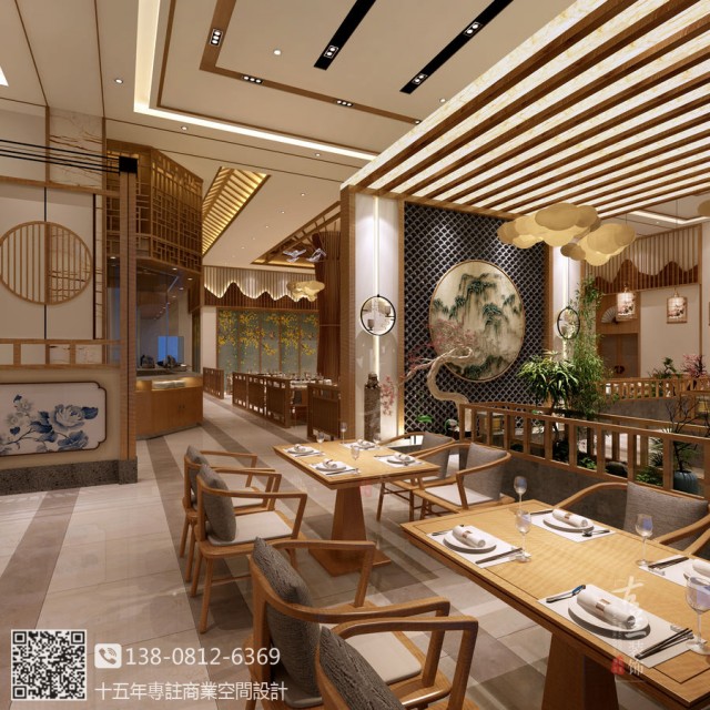 前厅和卫生间的装修，通过材料的更换和融入新中式元素的设计手法来打造整个用餐空间，在降低豪华感的同时融入亲们的木质元素，让两个风格很好的融合。达到客户的需求。