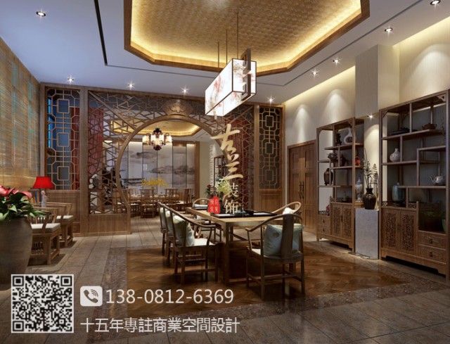 陕西西安餐厅设计公司-古兰装饰【24H热线咨询：138****6369(微信)】,服务于咸阳、宝鸡、渭南、铜川、汉中、安康、商洛、延安、榆林、华阴、韩城、兴平餐厅设计公司.