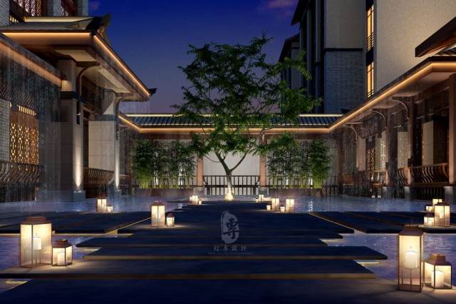 绵竹专业酒店设计公司|予与鱼度假酒店---成都红专酒店设计