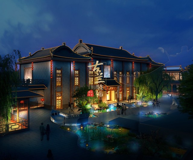 西昌餐厅设计公司，西昌邛海之滨酒楼设计