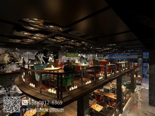 南京咖啡厅设计装修公司|工业风咖啡厅效果图