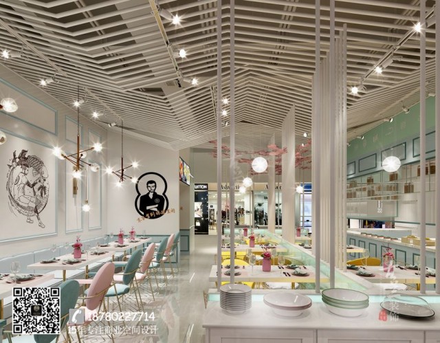 广州餐厅设计|鱼东家藤椒酸菜鱼餐厅（奥克斯广场店）|广州专业餐厅设计公司