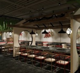 贵州自助餐厅设计装修公司-鱼小筑七秒河鲜自助餐厅