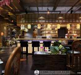 成都专业酒吧设计装修公司|贵州安顺小资港酒吧设计效果图