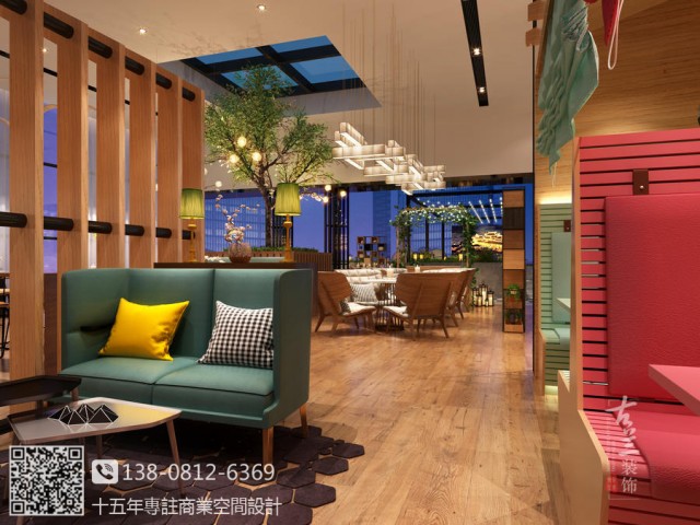 大理餐厅设计公司-银石广场花园餐厅装修效果图