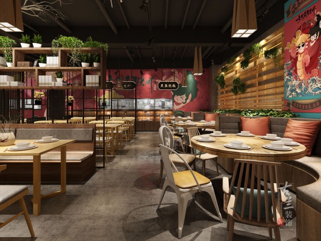重庆餐厅设计-一条乌鱼泡龙虾店设计项目分享