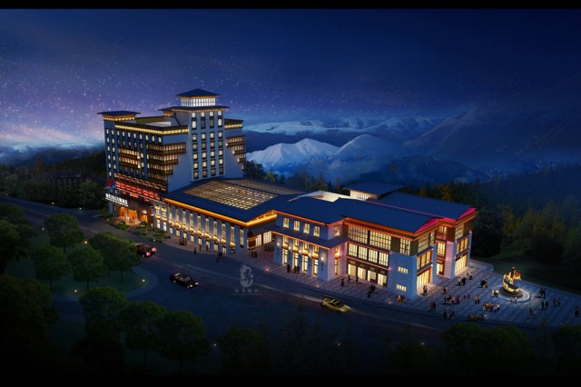 湛江五星级酒店设计公司|康定锅庄温泉度假酒店