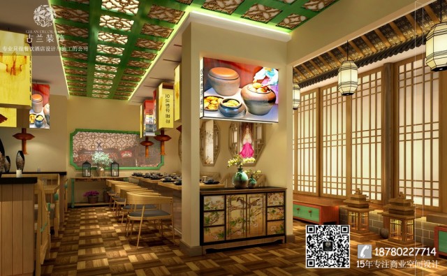 广州专注餐饮空间设计-南充高丽轩烤肉店概念店装修效果图