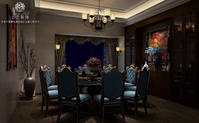 成都中餐厅设计公司|以欧式宫廷新古典风格为主的餐厅