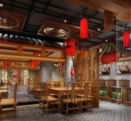 自贡中餐厅装修设计图-古田江胖子餐