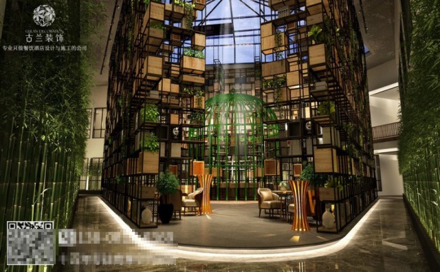 竹子大酒店坐落在张家口，这是一家以“竹”为出发点的酒店。运用现代材料重新赋予酒店独特的风貌。