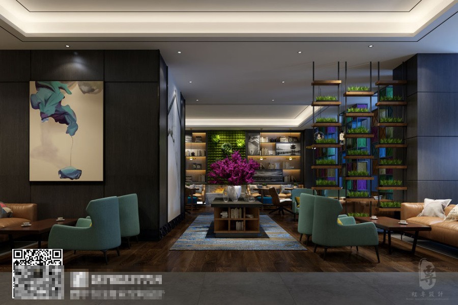 大厅设计简单精炼而不失格调，具有现代气息的风格令人眼前一亮。咖啡厅的设计让酒店客人能够在这里慢下来，景致融合的和谐自然，心生动容。