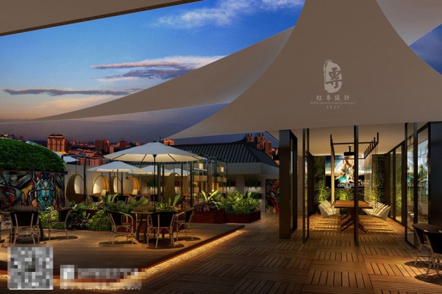 【HI设计师酒店花园餐厅设计】花园餐厅的设计，为整个酒店提供了一个广阔的充满活力的社交空间。