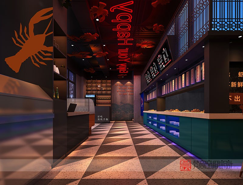 主题餐厅设计-郑州华南城小龙虾主题餐厅