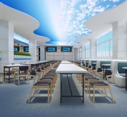 [西安航空学院大学食堂]昆明餐厅设计，昆明餐厅设计公司