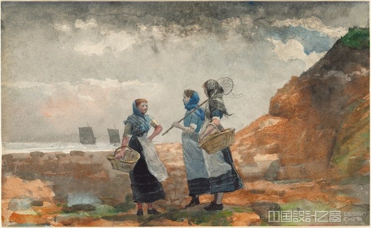 《三个渔夫女孩,1881年.