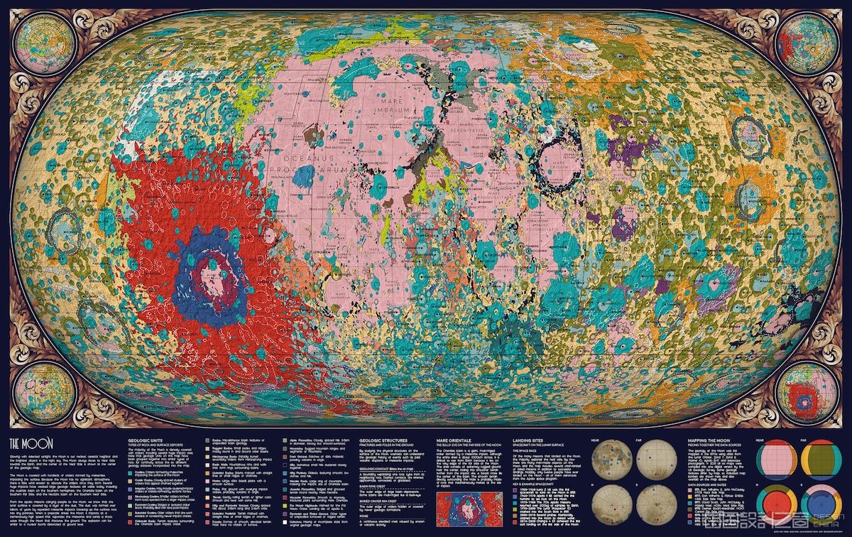 水星地形图火星地形图月球地形图也许最令人印象深刻的地图是这张10