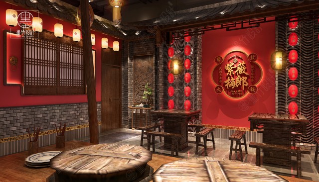 成都中式复古火锅店设计