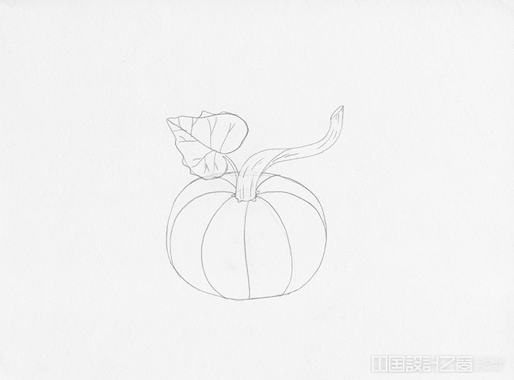 学习如何用简单的步骤画一个南瓜