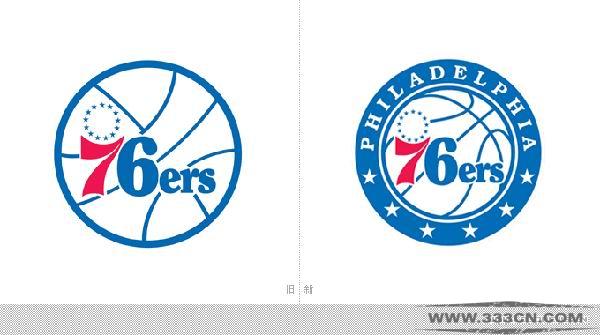 nba 费城 76人队 76ers 更换新队标 logo